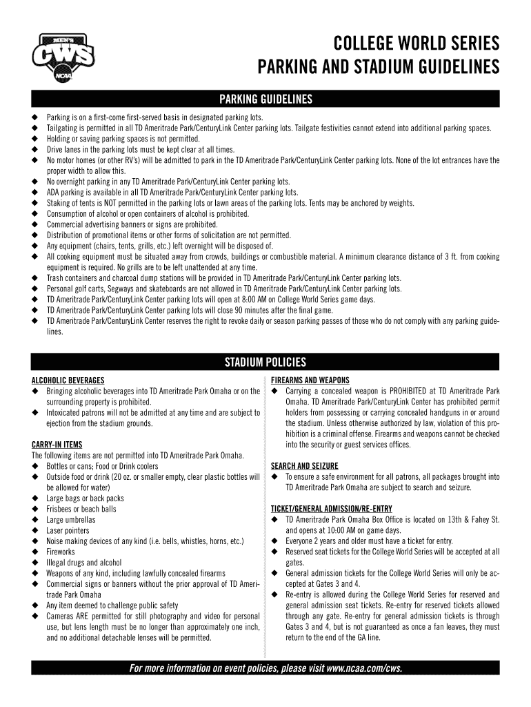 Fillable Online COLLEGE WORLD SERIES Fax Email Print pdfFiller