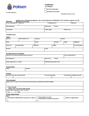 Swedish Firearm Permit Application