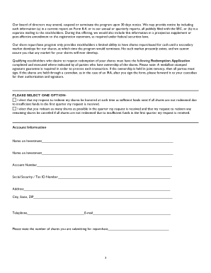 Phillips Edison-ARC Share Repurchase Program Application