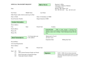 Official Transcript Request