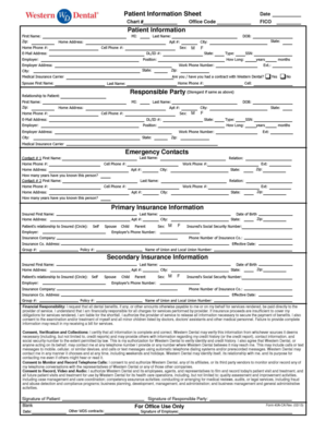 Acknowledgement of Receipt of Western Dental’s Notice of Privacy Practice