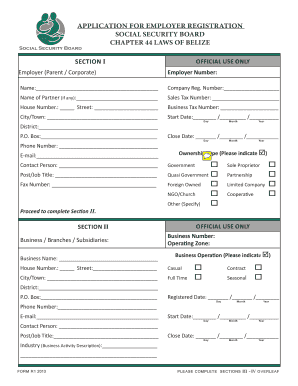 Application for Employer Registration