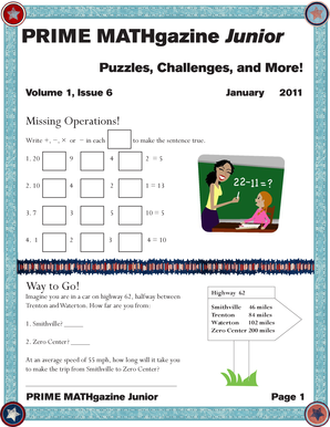 PRIME MATHgazine Junior Puzzles