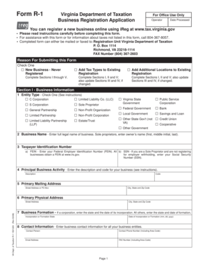 Virginia Business Registration Application
