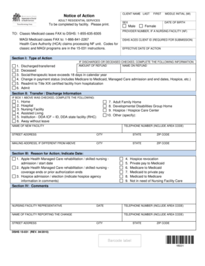 Washington State Medicaid Notice of Action