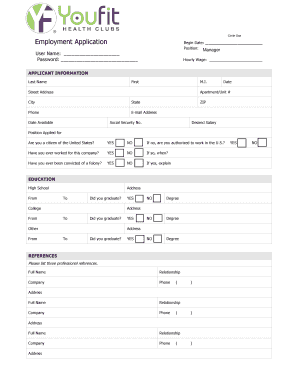 Employment Application Form