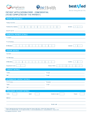 Patient Application Form - Confidential