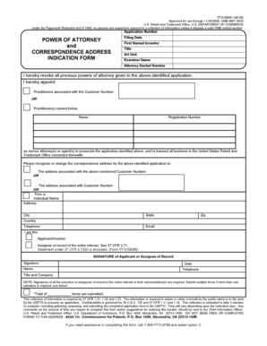USPTO Power of Attorney Form