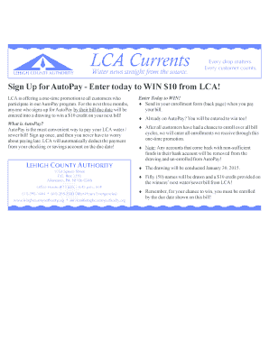 Lehigh County AutoPay Enrollment Form