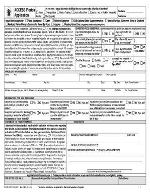 Florida Food Assistance Application