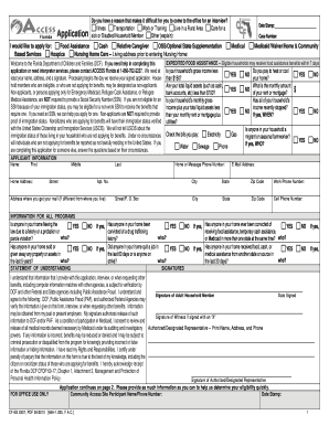 Florida Food Assistance Application