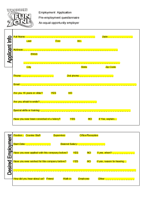 Employment Application Form
