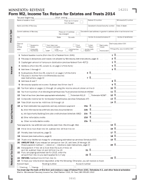Minnesota Form M2 Income Tax Return for Estates and Trusts