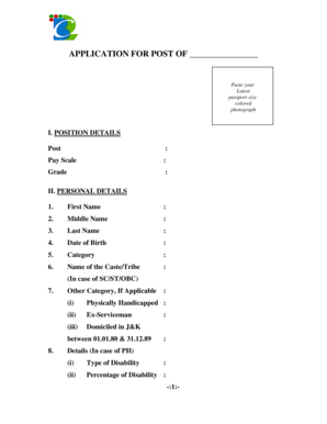 Application for Government Job Post