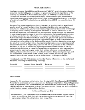 Client Authorization Form