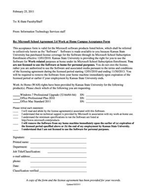 Microsoft School Agreement 3.4 Work at Home Acceptance Form