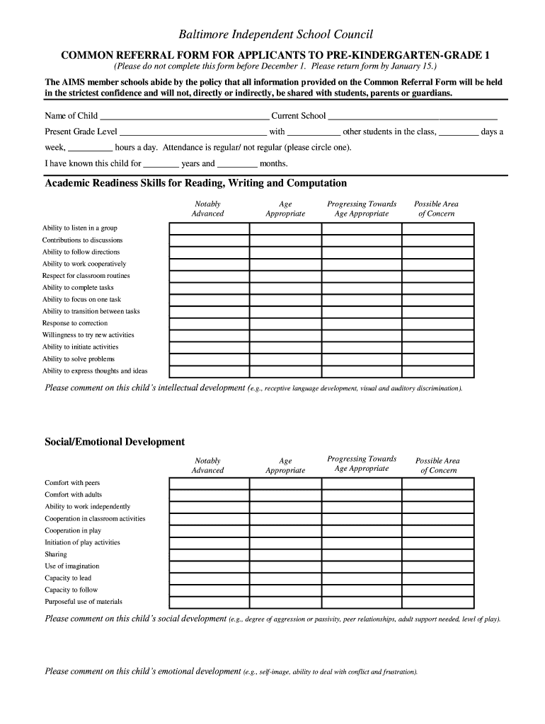 school council referral form Preview on Page 1