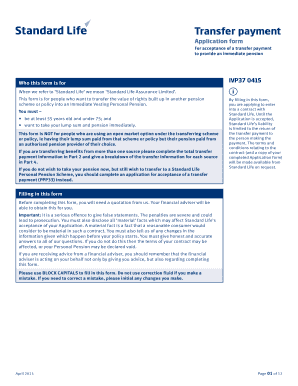 Transfer Payment Application Form IVP37