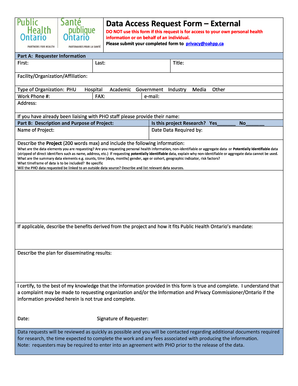 Data Access Request Form