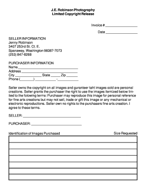 Limited Copyright Release Agreement