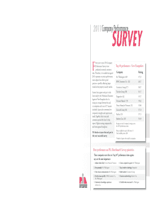 PIA Company Performance Survey