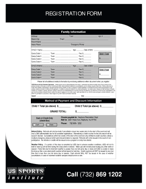 USSI Camp Registration Form