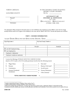 Affidavit Of - The North Carolina Judicial Branch