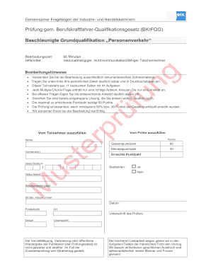 Gemeinsamer Fragebogen der Industrie- und Handelskammern