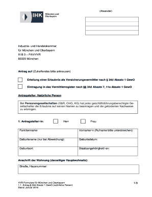 Antrag auf Erlaubnis als Versicherungsvermittler