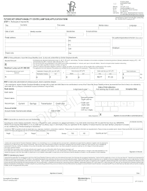Future Net Group Disability Cover Application Form
