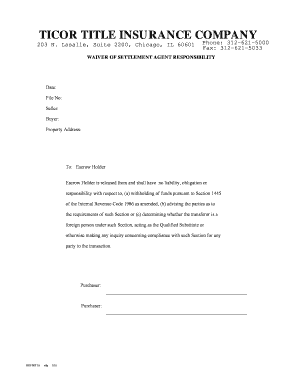 IRS FIRPTA Waiver Form