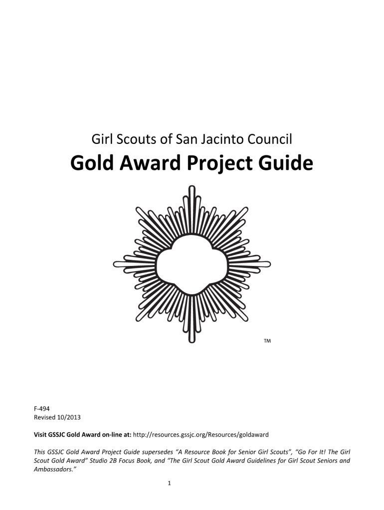 gold award form Preview on Page 1