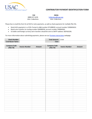 Contributor Payment Identification Form