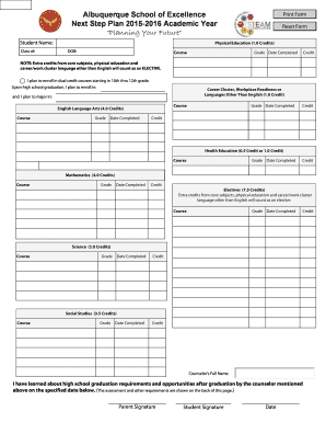 New Mexico High School Graduation Plan