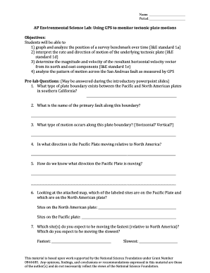 AP Environmental Science Lab Worksheet