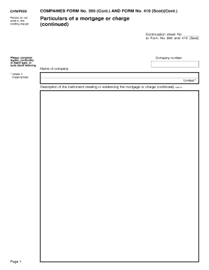 UK Companies Form 395 and 410