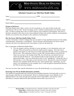 Informed Consent for Mid-State Health Online