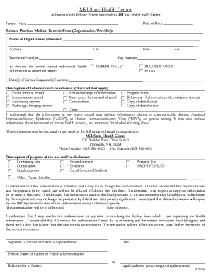 Authorization to Release Patient Information