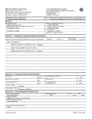 Material Safety Data Sheet