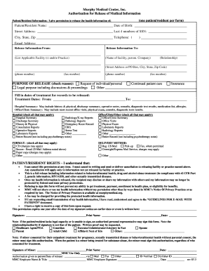 Authorization for Release of Medical Information