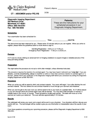 CT Abdomen and/or Pelvis Patient Instructions
