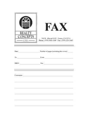 Fax Cover Sheet