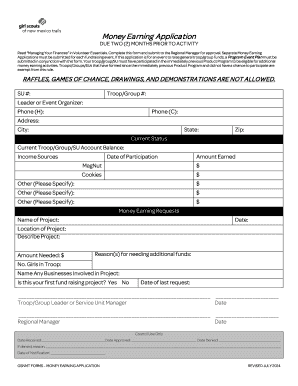 Girl Scouts Money Earning Application