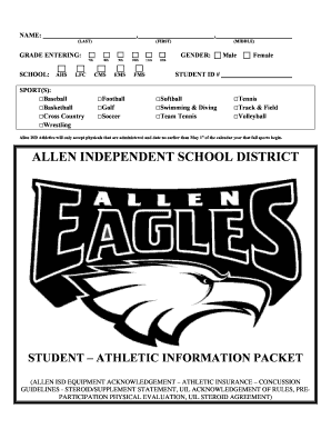 Allen ISD Student Athletic Information Packet