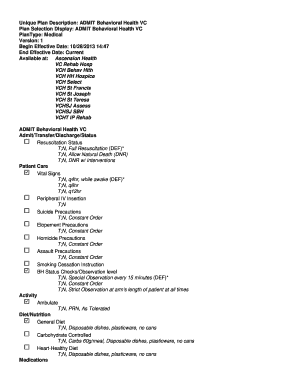 ADMIT Behavioral Health Medical Plan
