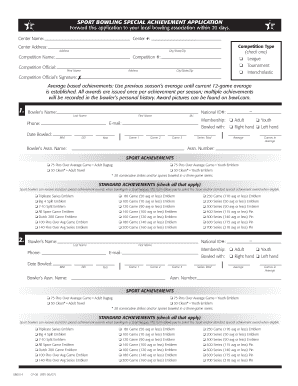 Bowling Special Achievement Application