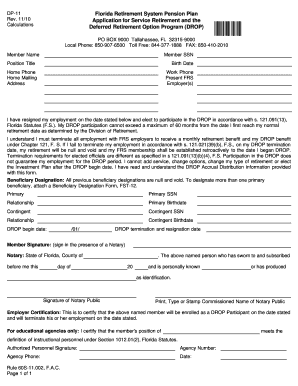 Florida Retirement System DROP Application
