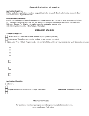 Graduation Application Checklist