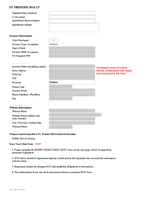 Reel Capital Corporation Annual Know Your Client Form