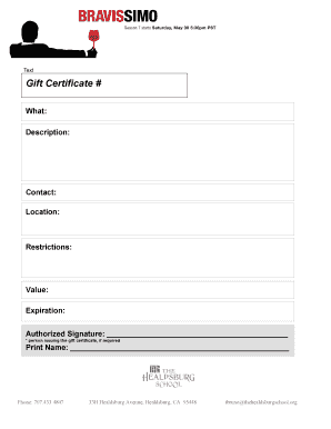 Gift Certificate Template